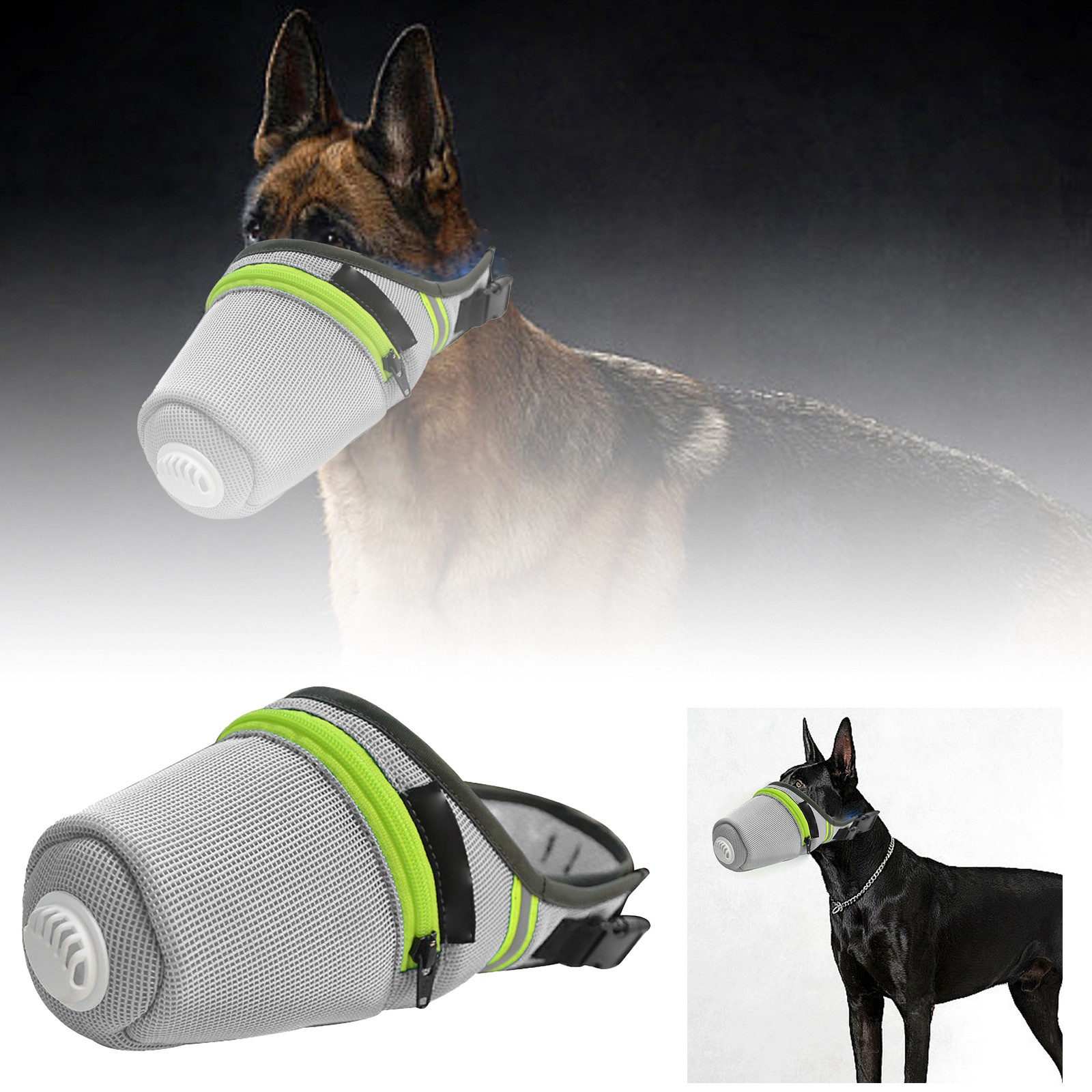 thumbnail image 2 of Respirador Reutilizable Respirable con Filtro de Aire de Ajuste Ajustable para Perros Grandes y Pequeños, 2 of 2